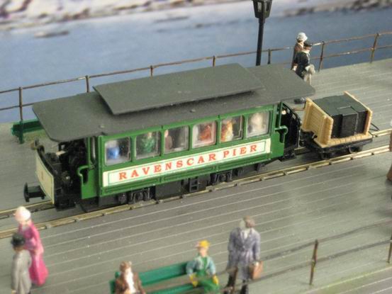 Pier tram and battery trailer